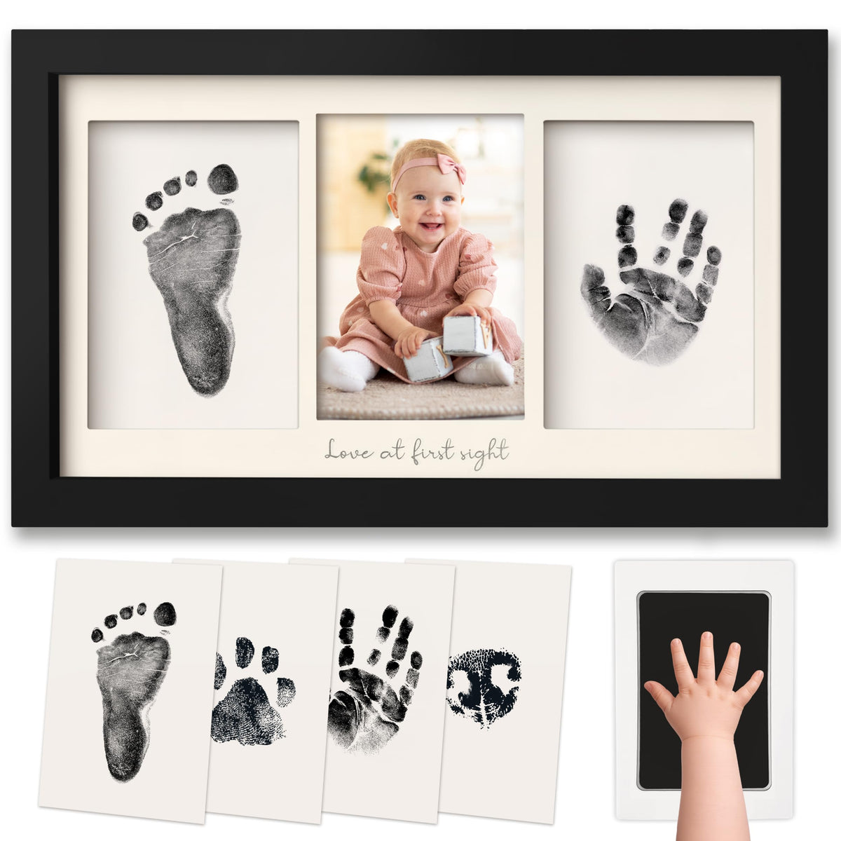 Inkless Hand and Footprint Kit, Boy Girl Newborn Keepsake (Onyx Black) 🍁 All In One Marketplace Canada