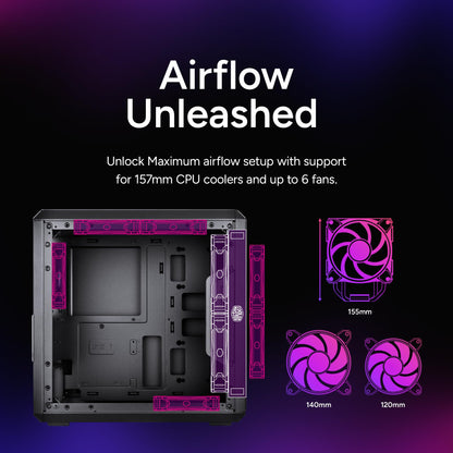 Cooler Master MasterBox Q300L Micro-ATX Tower with Magnetic Design Dust Filter, Transparent Acrylic Side Panel, Adjustable I/O & Fully Ventilated Airflow, Black (MCB-Q300L-KANN-S00) 🍁 All In One Marketplace Canada