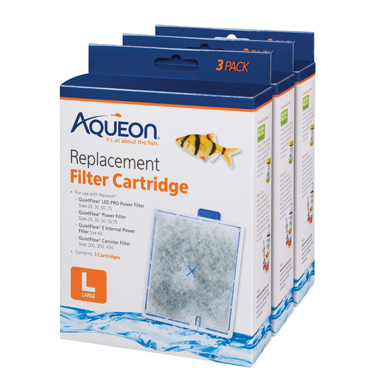Cartouches de filtration de rechange pour aquarium Aqueon, grande taille, paquet de 9