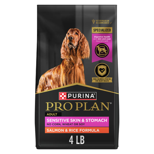 Purina Pro Plan Sensitive Skin & Stomach Dry Dog Food, Salmon & Rice - 1.81 kg Bag 🍁 All In One Marketplace Canada
