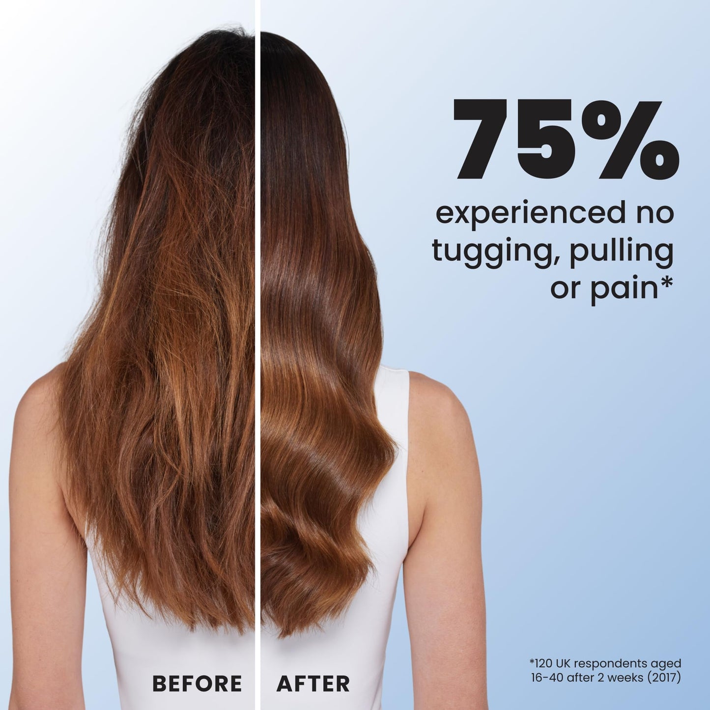 Tangle Teezer Ultimate Detangler Brush for Wet & Dry Hair, Eliminates Knots & Reduces Breakage for Straight to Wavy Hair Types, Denim Blues