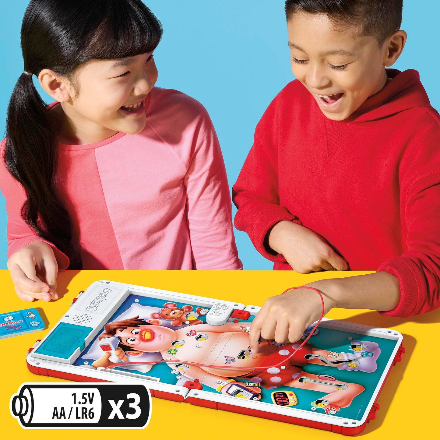 Operation Electronic Board Game with All-in-One Carrying Case | 2 Ways to Play | Ages 6+ | 1+ Players | 10 Mins. | Fun Kids Games (English & French) Hasbro Gaming