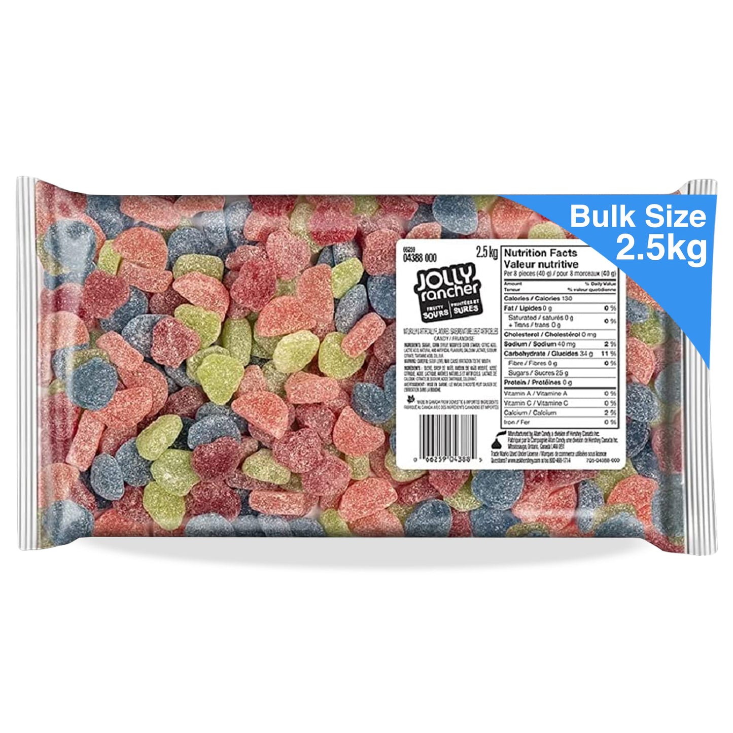 JOLLY RANCHER Fruity Sours Gummy Candy - 2.5kg Bulk Bag, Assorted Flavors