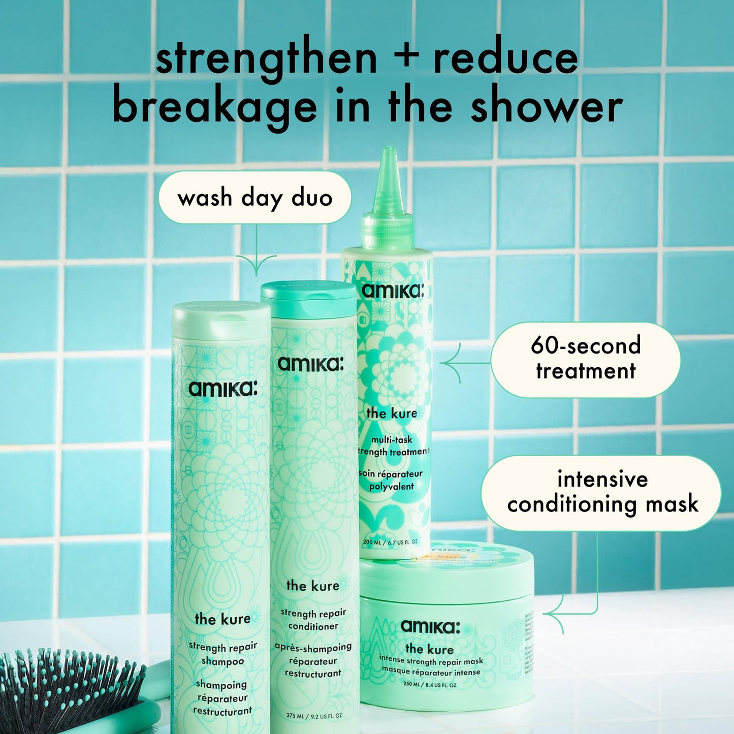 amika the kure intense strength repair mask, 100ml - Available at All In One Marketplace Canada