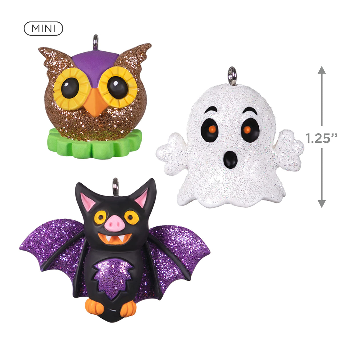 Ornement de Noël miniature Hallmark Keepsake 2022, Vintage Halloween Cuties, mini ensemble de 3