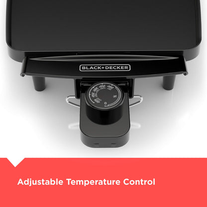 BLACK+DECKER Electric Griddle with Removable Temperature Probe, Indoor Grill, Pancake Griddle, Black, GD1810BC - Available at All In One Marketplace Canada