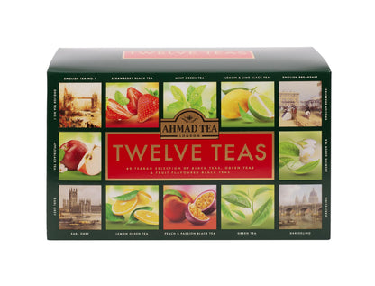 Ahmad Tea Variety Gift Box, 60 Foil Enveloped Teabags, Twelve Teas, 1 Count Ahmad Tea