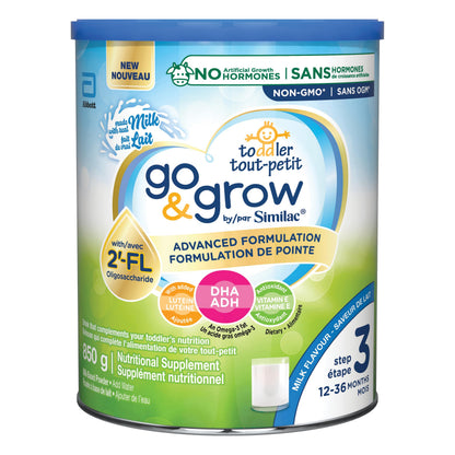 Similac Go & Grow Step 3 Toddler Nutrition Powder with 2'-FL – Ages 12-36 Months, 850g