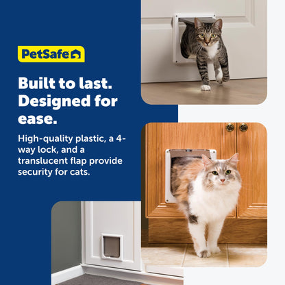 PetSafe 4-Way Locking Interior Cat Door - Tinted Privacy Door for Cat Litter Box or Pet Feeder, Built-in Door Lock, DIY Easy Install 🍁 All In One Marketplace Canada