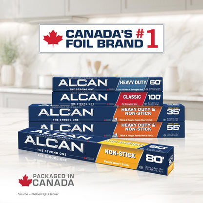 ALCAN Aluminum Foil Heavy Duty, 12 Inches x 60 Feet 2-count (Pack of 2)