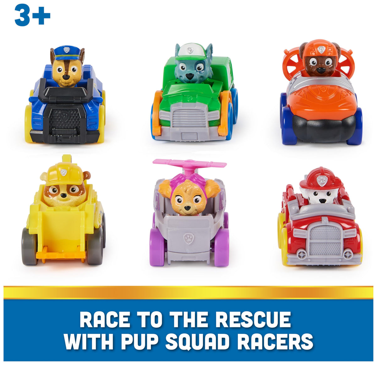 PAW Patrol: Pup Squad Racers, 6-Piece Vehicle Gift Set, Kids Toys for Boys & Girls Ages 3 and Up