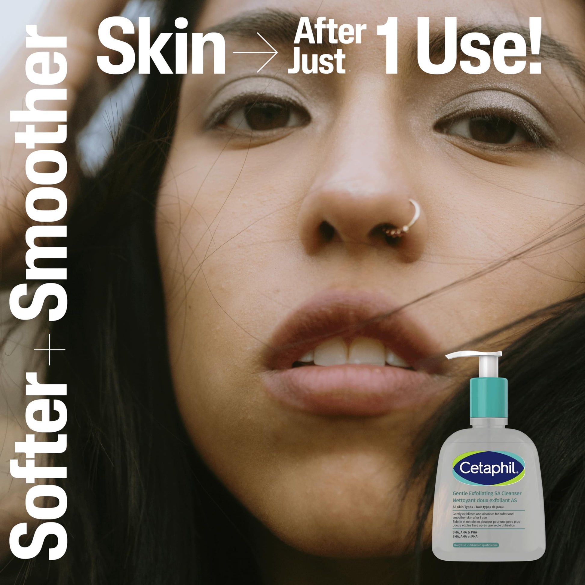 Cetaphil Gentle Exfoliating SA Cleanser, Triple Acid Face Wash with Salicylic, Mandelic & Gluconolactone, Hydrating Facial Cleanser for All Skin Types, Dermatologist Recommended, 473ml - Available at All In One Marketplace Canada