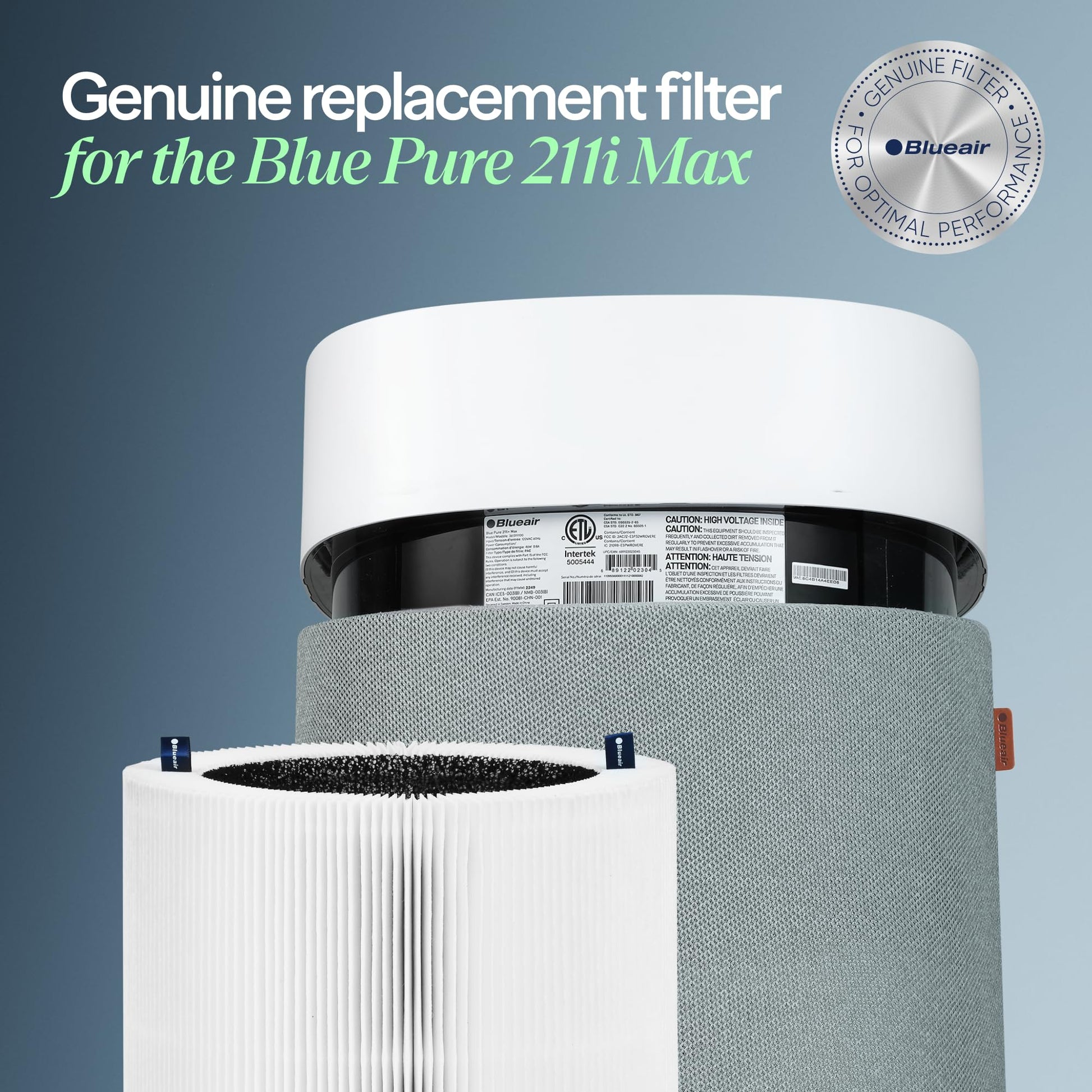 BLUEAIR Pure 211i Max Genuine Replacement Filter F2MAX, Fits Air Purifier - Available at All In One Marketplace Canada