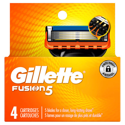 Gillette Fusion5 Razor Blades for Men, 4 Razor Blade Refills - Available at All In One Marketplace Canada