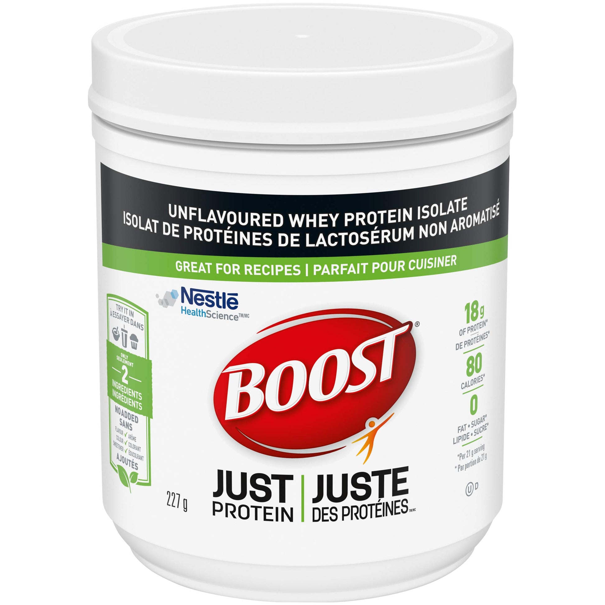 Boost JUST Protein Unflavoured Instant Whey Protein Isolate Powder, 227 Grams (Pack of 1) - Packaging May Vary Boost