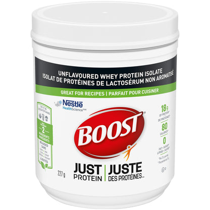 Boost JUST Protein Unflavoured Instant Whey Protein Isolate Powder, 227 Grams (Pack of 1) - Packaging May Vary Boost