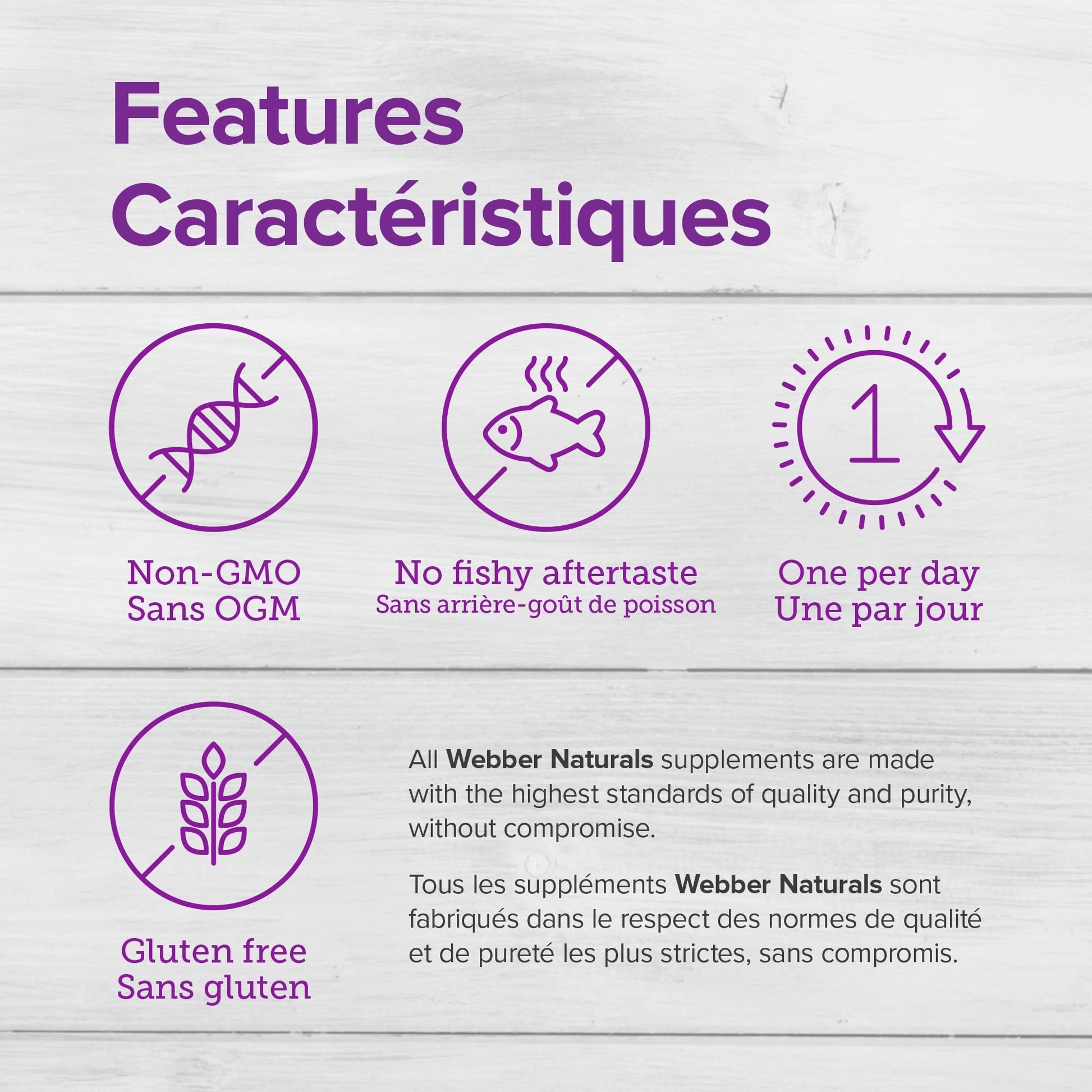Webber Naturals Omega-3 with CoQ10, 80 Clear Enteric No Fishy Aftertaste Softgels, Supports Cardiovascular Health and Brain Function - Available at All In One Marketplace Canada