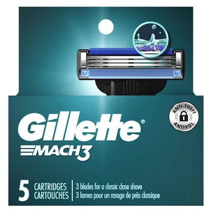 Gillette Mach3 Men’s Razor Blades - 5 Refills