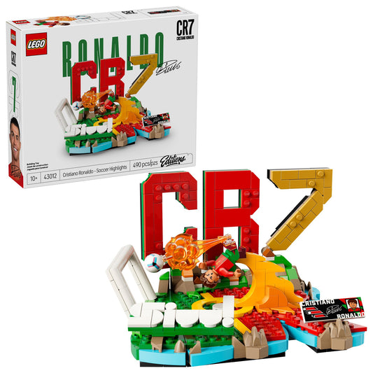 LEGO Editions Cristiano Ronaldo – Soccer Highlights - Building Set for Boys & Girls, Ages 10+ - Collectible Soccer Gift with Plaque - Kids Bedroom or Shelf Decor - 43012