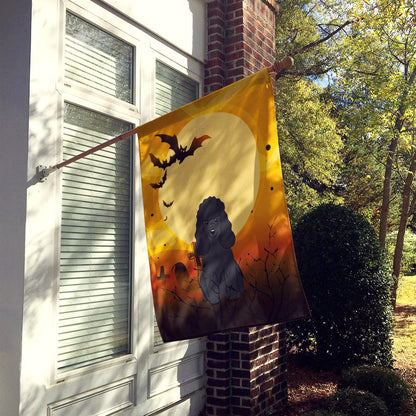 Drapeau de maison en toile Caroline's Treasures BB4337CHF Halloween Caniche Noir, Grand, Multicolore