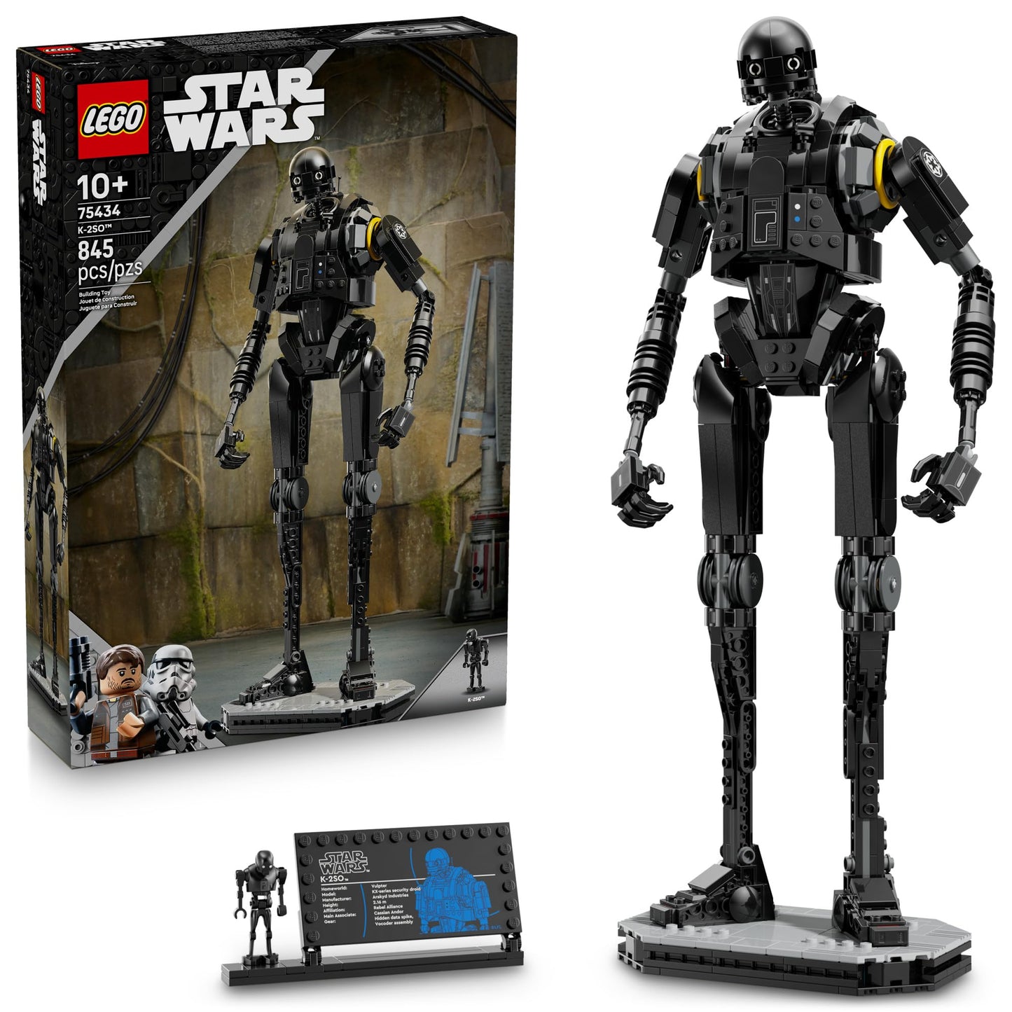 LEGO Star Wars: Andor K-2SO Security Droid - Building Toy for Kids, Ages 10+ - Makes a Great Gift for Boys and Girls - Model Kit and Room Decor Idea for Sci-Fi Adventure Fans - 75434 LEGO