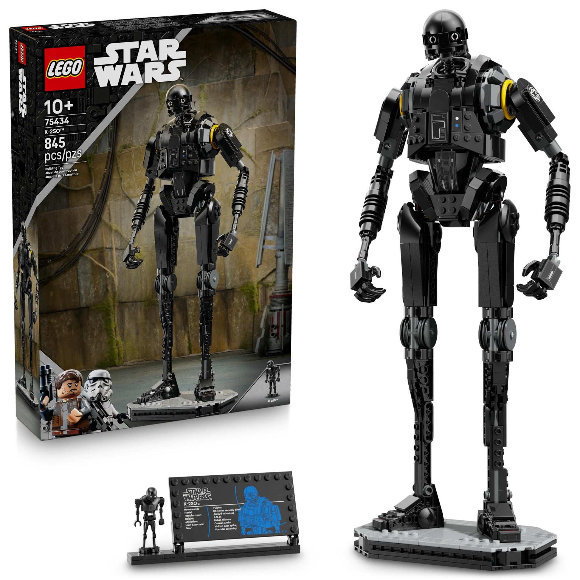 LEGO Star Wars: Andor K-2SO Security Droid - Building Toy for Kids, Ages 10+ - Makes a Great Gift for Boys and Girls - Model Kit and Room Decor Idea for Sci-Fi Adventure Fans - 75434 LEGO