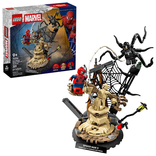 LEGO Marvel Epic Battle: Spider-Man vs. Sandman Building Toy for Boys & Girls - Super Hero Playset W/Venom, Sandman, & Spider-Man Minifigures - Gift Idea for Birthdays - Ages 9+ - 76334