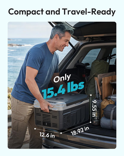EUHOMY 12 Volt Refrigerator, 12 Quart (10L) Compressor Electric Cooler APP Control, Car Fridge 12/24V DC & 100-240V AC, Car refrigerator -4℉~68℉, Portable Freezer for RV, Camping, Travel EUHOMY
