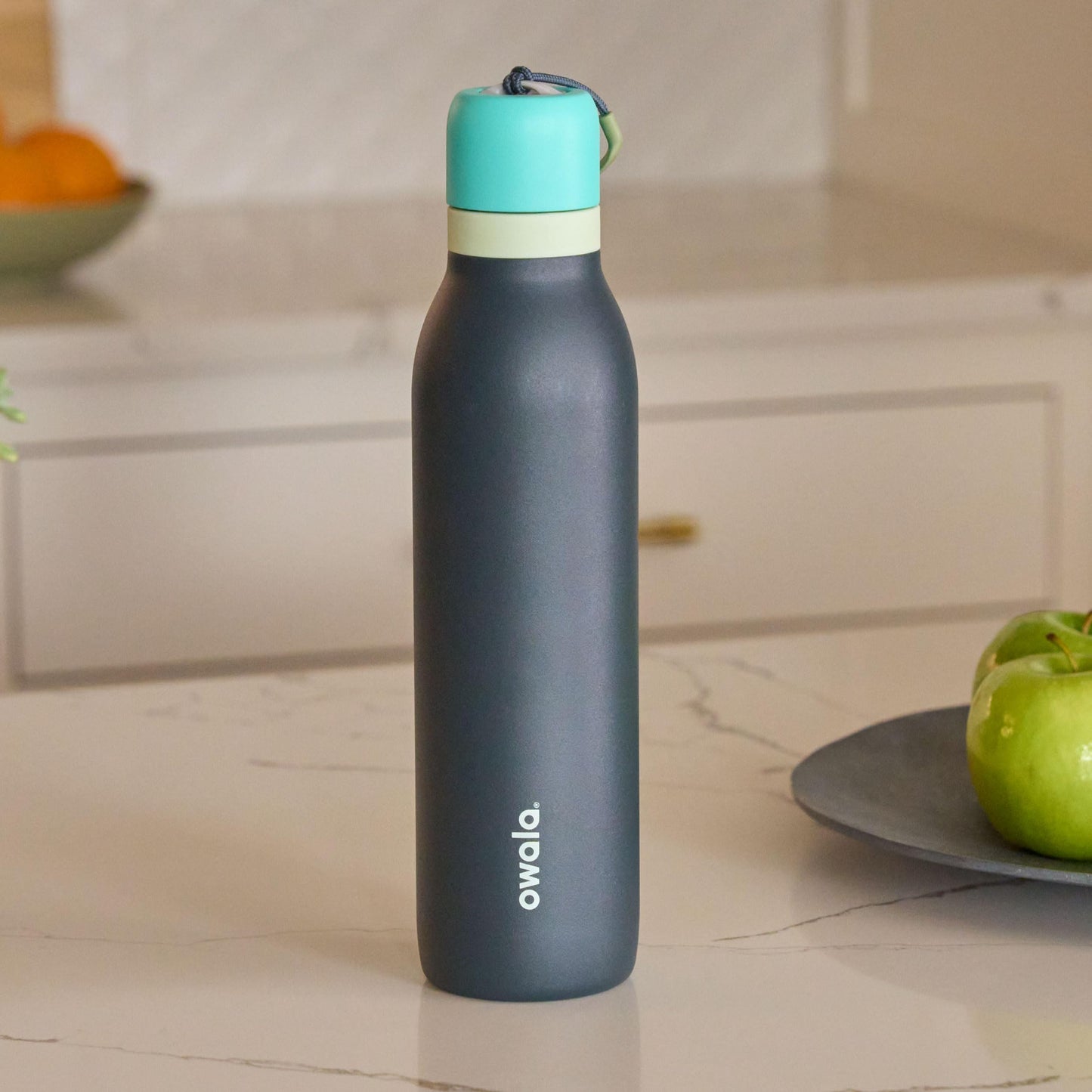 Owala FreeSip Twist Insulated Stainless Steel Water Bottle with Straw for Sports and Travel, BPA-Free, 24-oz, Blue/Grey (Foggy Tide) 🍁 All In One Marketplace Canada