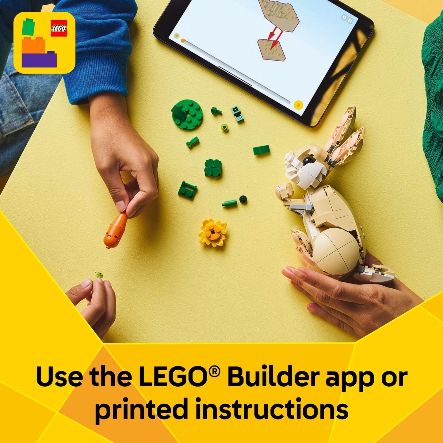LEGO Creator 3 in 1 Cute Bunny Toy - Building Toy for Girls and Boys, Ages 8+ - Gift for Birthdays - W/ 3 Build Options, Bunny, Seal, or Llama - 31162 - Available at All In One Marketplace Canada