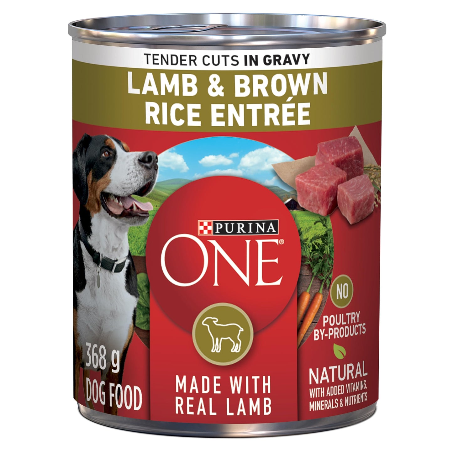 Purina ONE Wet Dog Food, Tender Cuts in Gravy Lamb & Rice 368g (12 Pack) Purina ONE