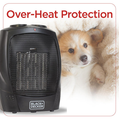 BLACK+DECKER Portable Space Heater, 1500W Room Space Heater with Carry Handle for Easy Transport - Available at All In One Marketplace Canada