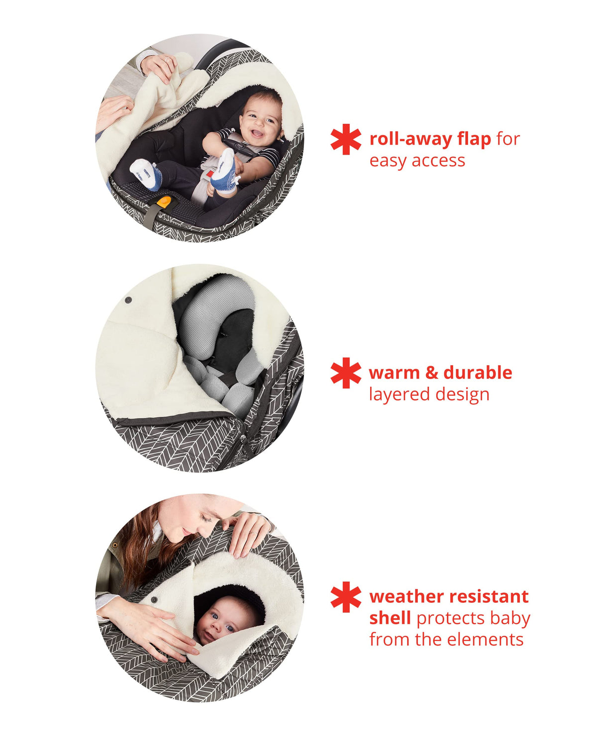 Skip Hop Winter Car Seat Cover, Stroll & Go, Pink Heather 🍁 All In One Marketplace Canada