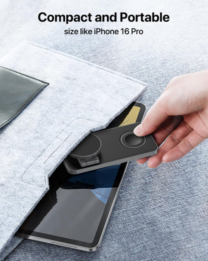 EXW Wireless Charging Station for Apple, Compatible with MagSafe Charger Stand,Foldable Travel Bedside Fast Qi Magnetic Wireless Charger for iPhone 17 Air 16 15 14 13 12 Series,Airpods Pro,Apple Watch - Available at All In One Marketplace Canada