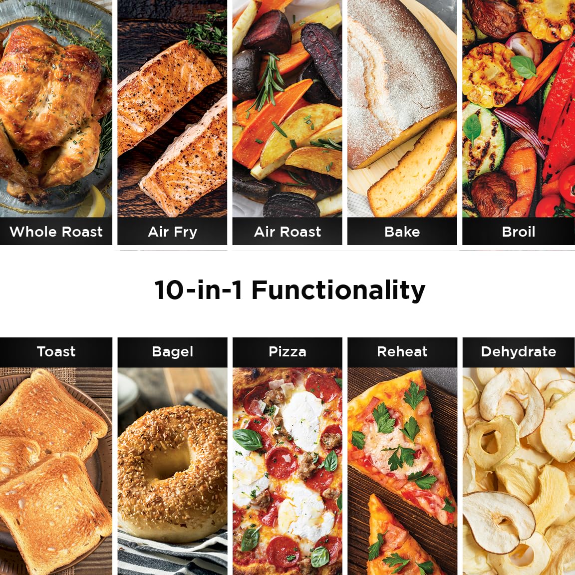 Ninja DT201C, Foodi 10-in-1 XL Pro Air Fry Oven, Stainless steel, 1800W (Canadian version)
