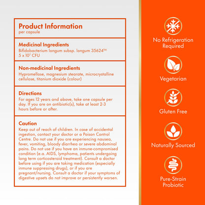 Align Probiotic Digestive Support Advanced Capsules for Woman and Men, Helps Relieve Symptoms of Irritable Bowel Syndrome (IBS) such as Bloating, Gas, and Abdominal Discomfort, 42 Capsules - Available at All In One Marketplace Canada
