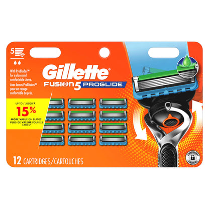 Gillette Fusion5 ProGlide Men's Razor Blades, 12 Blade Refills