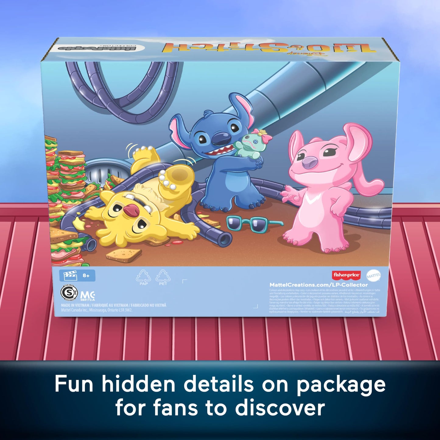 Little People Collector Set Disney Stitch & The Cousins Special Edition for Fans, 3 Character Figures in a Display Package Little People COLLECTOR