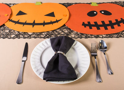 Chemin de table et sets de table Halloween DII Jack O' Lantern (lot de 4)
