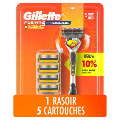 Gillette ProShield Mens Razor, 1 Handle + 5 Blade Refills, 1 Count (Pack of 1) Gillette