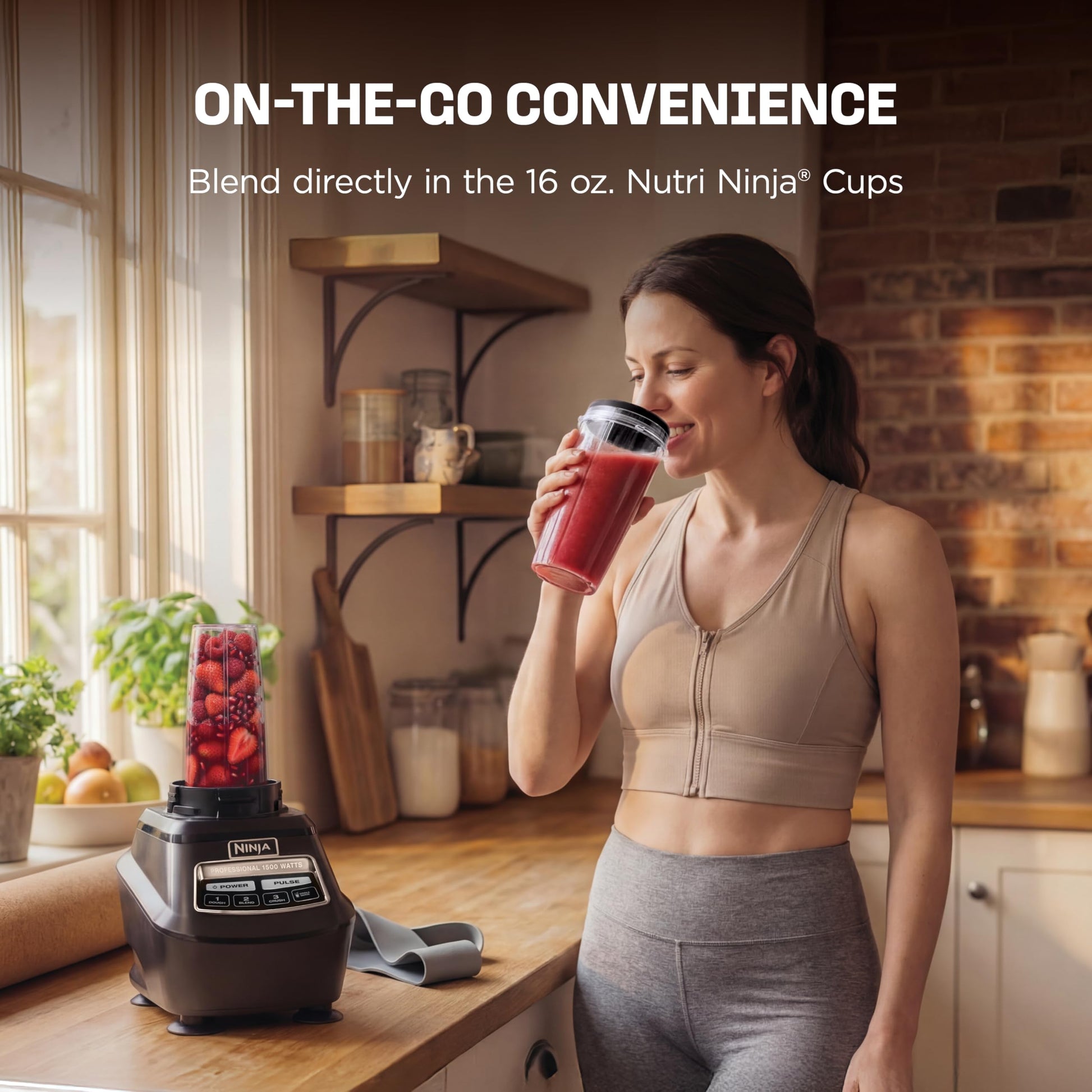 Ninja Kitchen System | All-in-One Food Processor & Blender for Smoothies | Includes Pitcher, (2) 16 oz. to-Go Cups & 8-Cup Bowl | Makes Salsa, Dough, Shakes, & Frozen Drinks | 1500W | Black | BL770 - Available at All In One Marketplace Canada