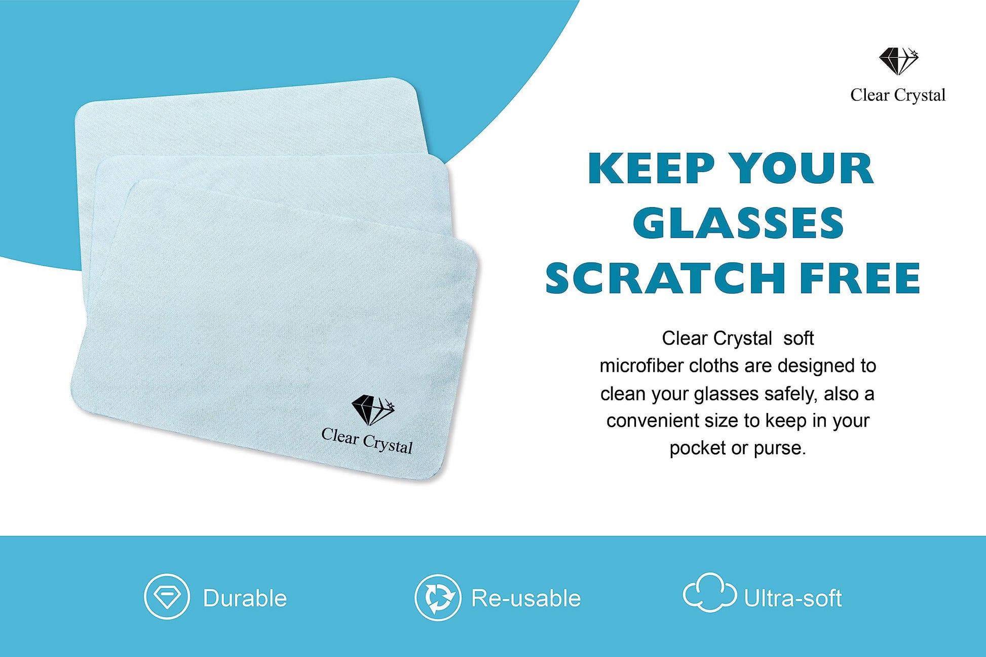 Glasses Cleaner kit - Eyeglass Cleaner including 3 Anti-Reflective Lens Cleaner bottles 125 ml Each, 3 Microfiber Cleaning Cloths, and a Screwdriver Key Chain - by Clear Crystal - Available at All In One Marketplace Canada