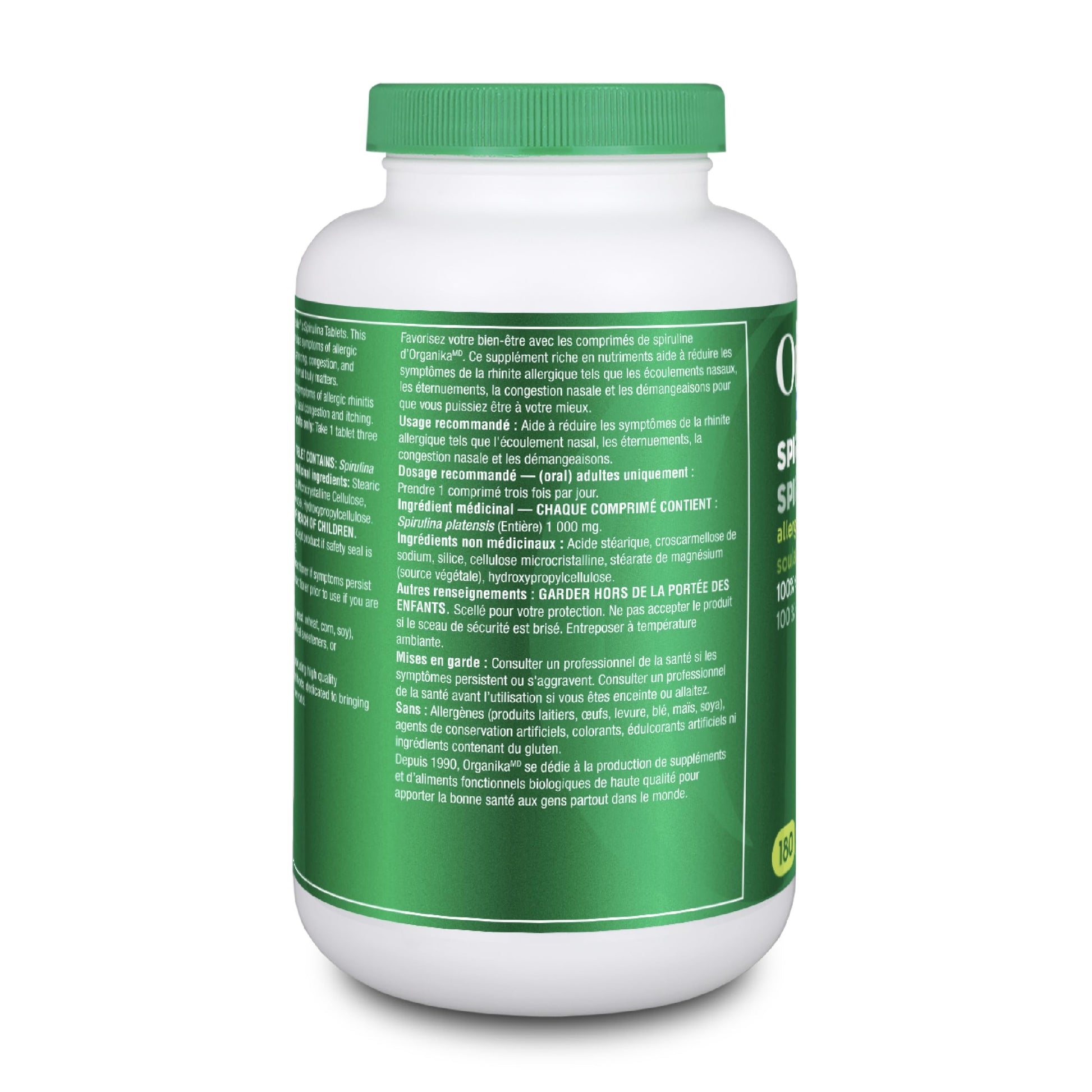 Organika Spirulina 180 Tabs Organika