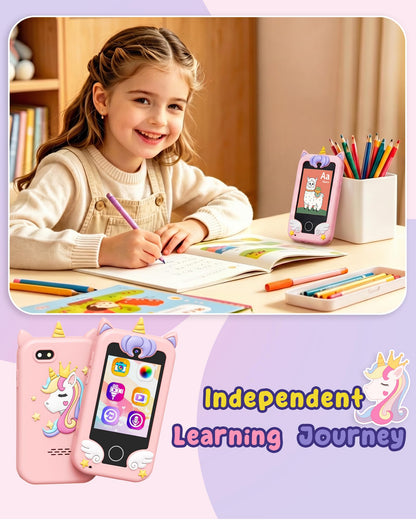 UCIDCI Kids Smart Phone Toys for Girls Ages 3-7 with Dual Camera - Kids Phone with Learning Games, Travel Toys with MP3 Music Player for Christmas, Birthday Gifts for 3 4 5 6 7 Year Old Boys 🍁 All In One Marketplace Canada