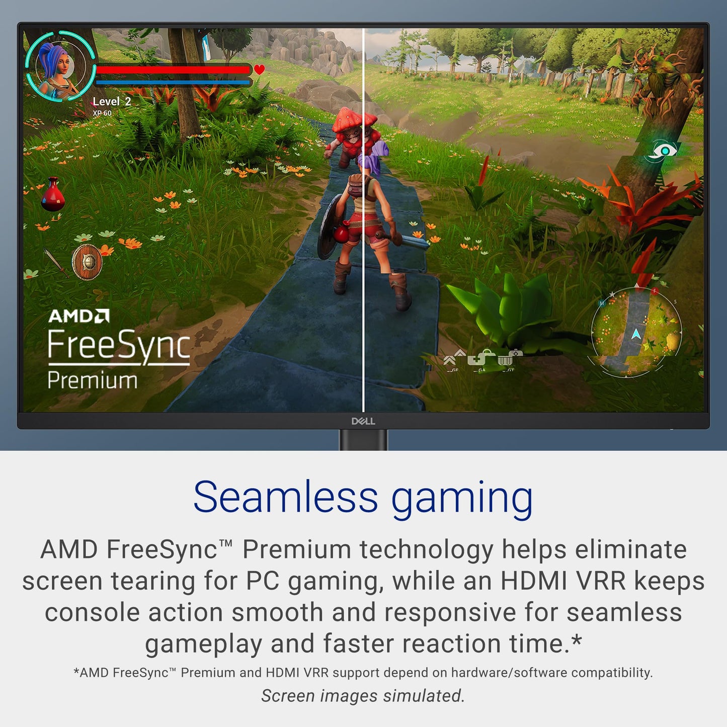 Dell 24 240Hz Monitor - SE2426HG - 23.8-inch FHD (1920x1080) 240Hz Display, in-Plane Switching (IPS) Technology, AMD FreeSync™ Premium, TÜV 3-Star, 2X HDMI, DisplayPort 1.4, Tilt Dell