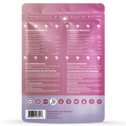 Hellomush Marine Collagen Peptides with Functional Mushroom Blend - 330g