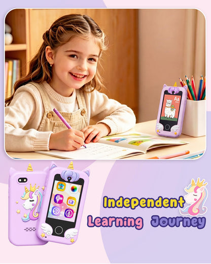 UCIDCI Kids Smart Phone Toys for Girls Ages 3-7 with Dual Camera - Kids Phone with Learning Games, Travel Toys with MP3 Music Player for Christmas, Birthday Gifts for 3 4 5 6 7 Year Old Boys 🍁 All In One Marketplace Canada