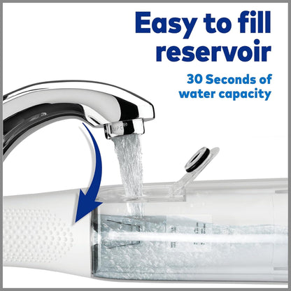 Waterpik Cordless Express Water Flosser, Battery Operated & Portable for Travel & Home, CDA Validated, Waterproof for Shower Use, White WF-02, Packaging May Vary Waterpik