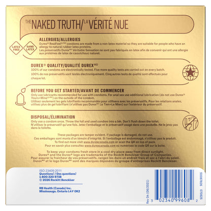 DUREX® CONDOM - RealFeel® non-latex 22 ct