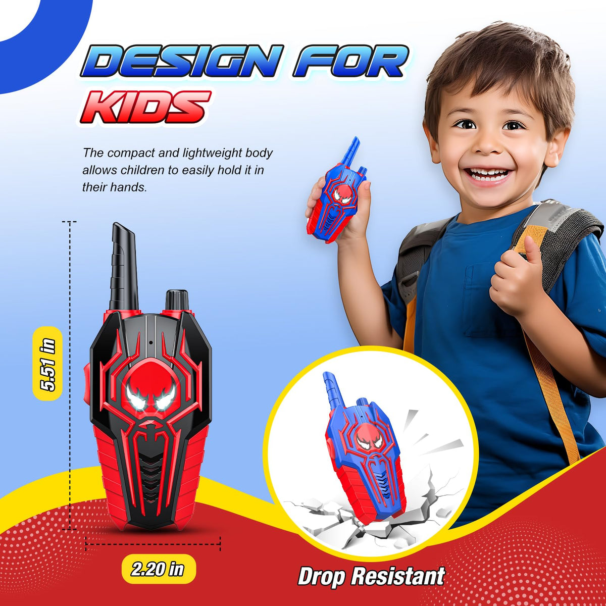 Exssary Walkie Talkies for Kids, Toys for 3 4 5 6 7 8 Year Old Boys Girls Outdoor Toys for Kids 3-5 6-8 Year Old Boy Girl Christmas Birthday Gifts Camping Backyard Activities Kid Walkie Talkies 2 Pack 🍁 All In One Marketplace Canada